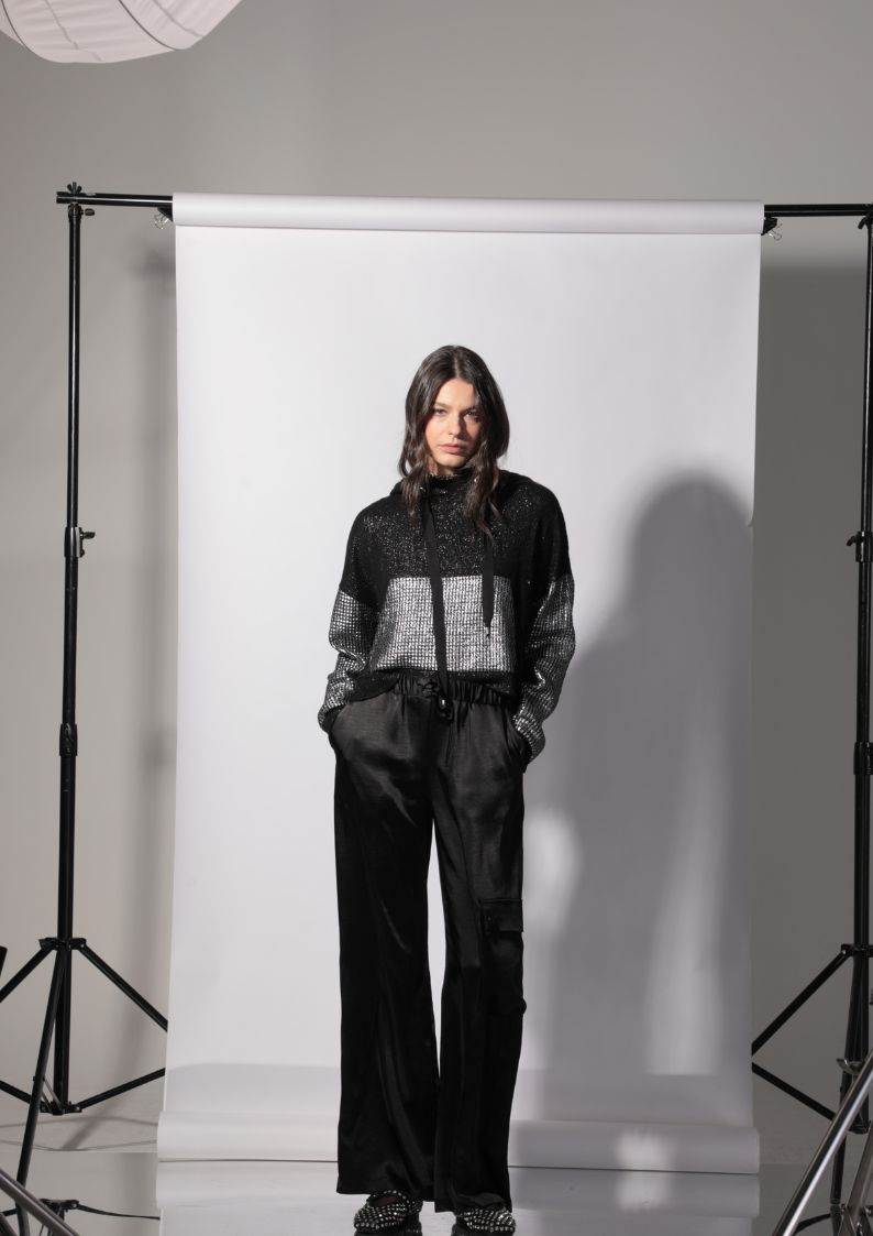 Sweat à capuche Lola Silver