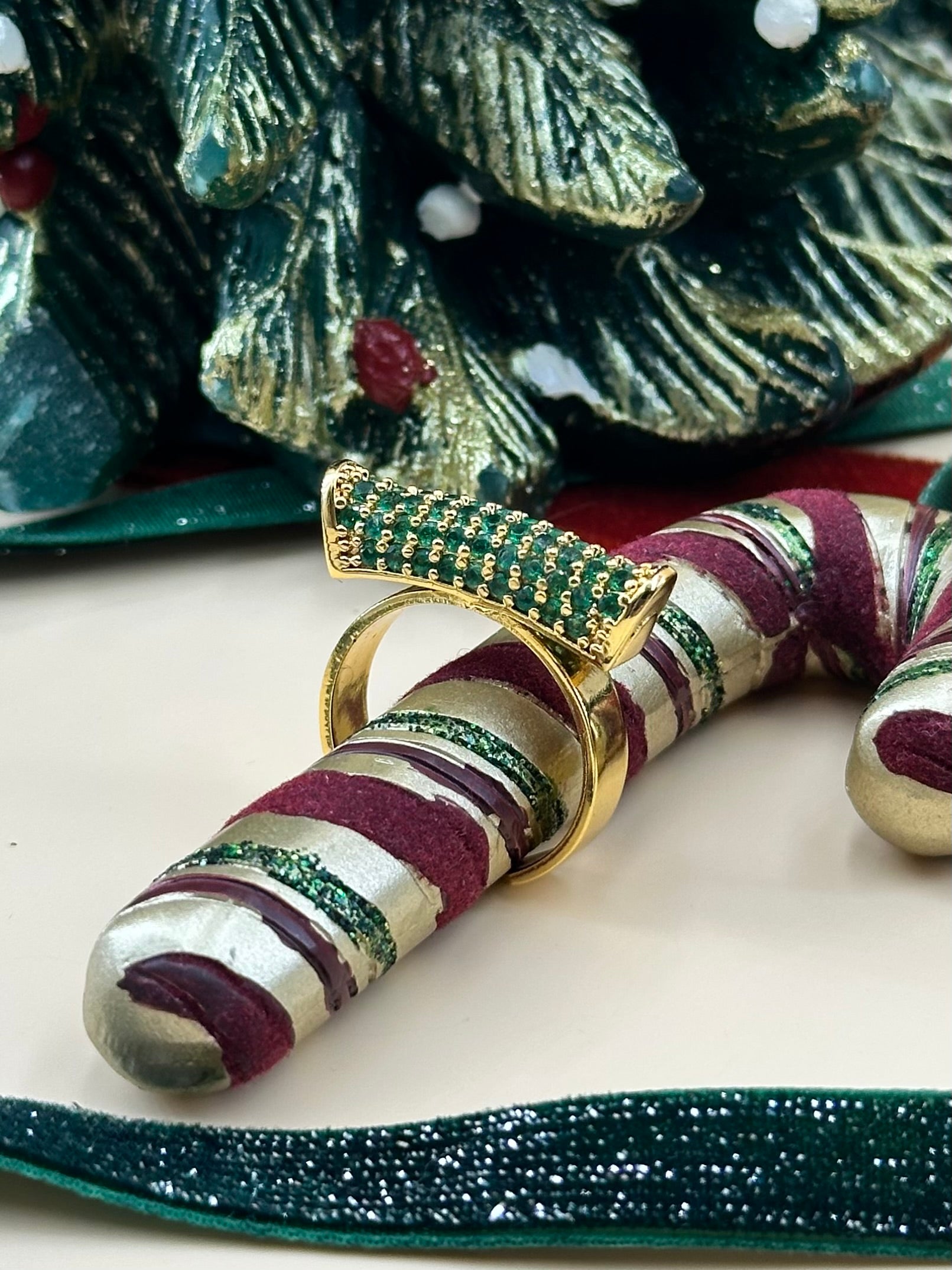 Duo de bagues Sia et Riviera émeraude