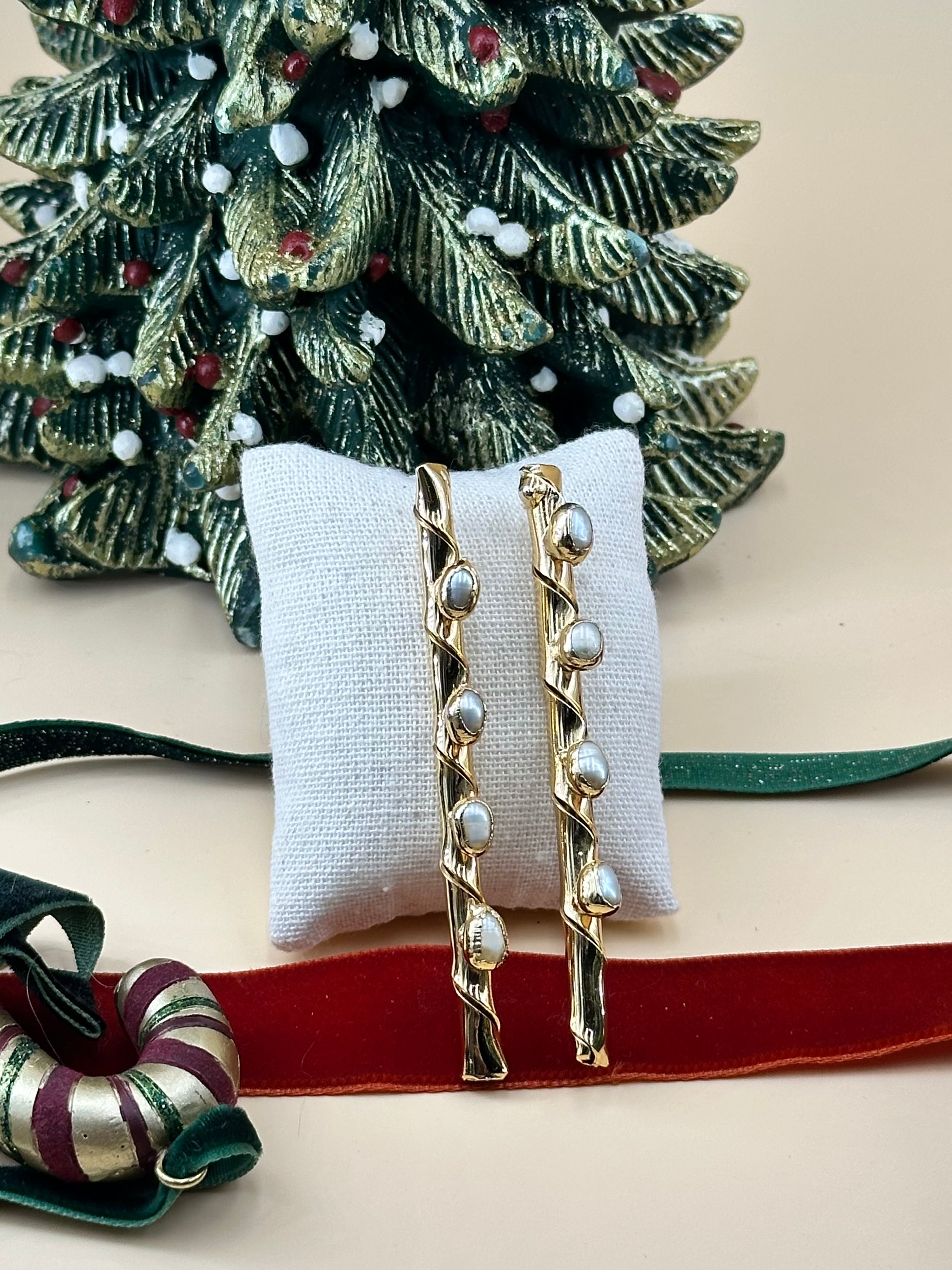 Boucles d'oreilles Eléonora perlées