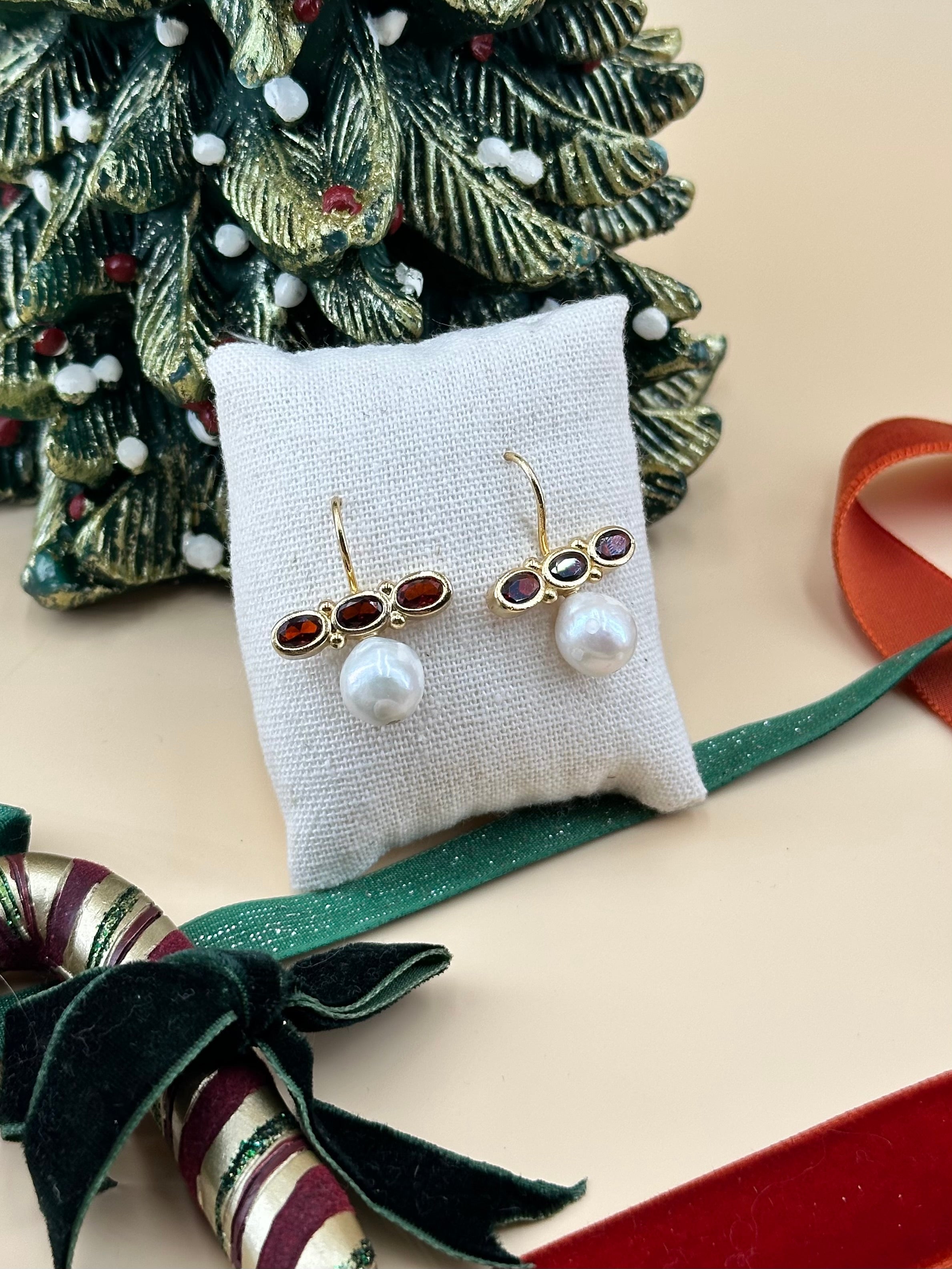 Boucles d'oreilles Myla rubis