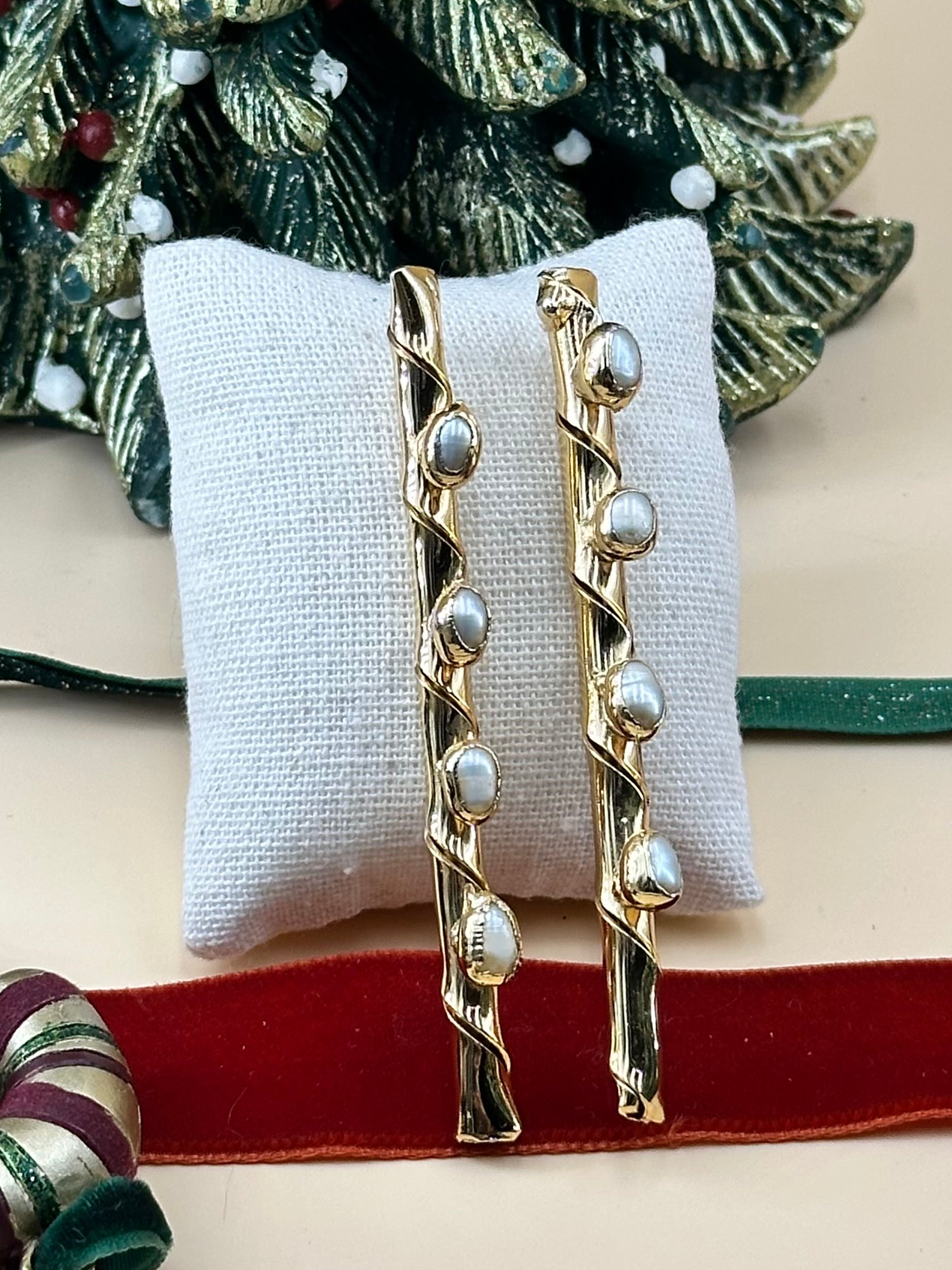 Boucles d'oreilles Eléonora perlées