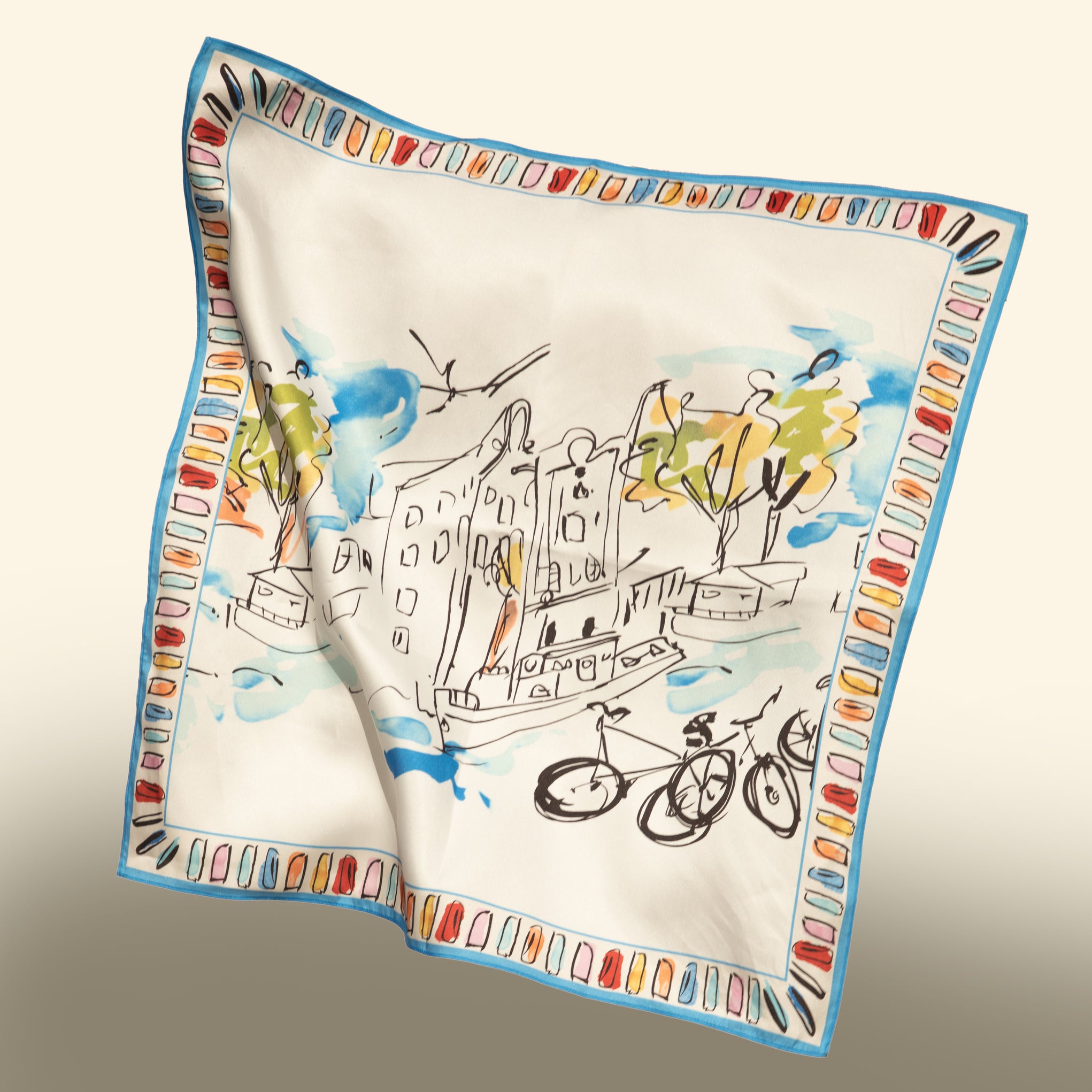 Foulard en satin recyclé - imprimé exclusive