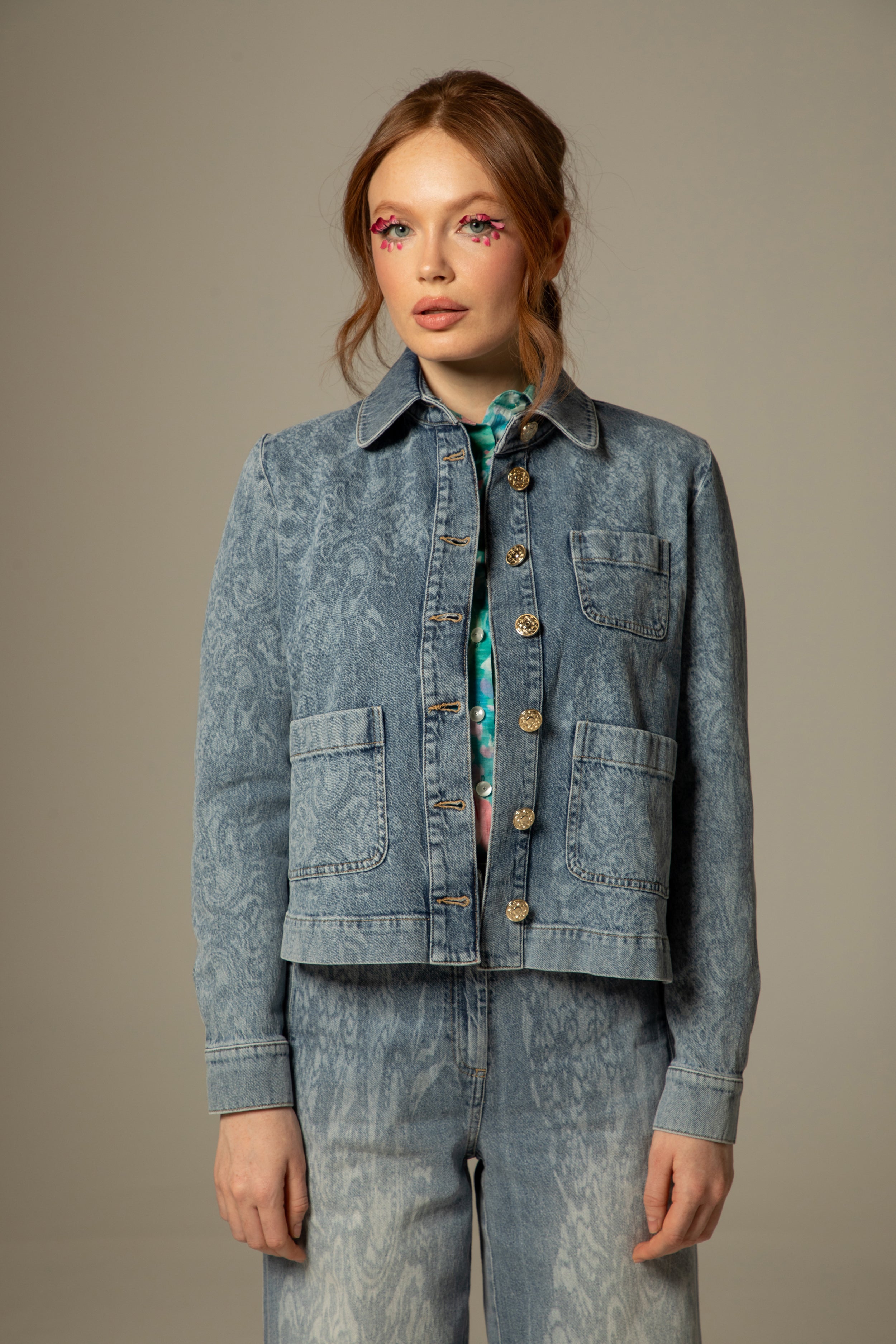 Veste Violette - Jeans lasérisé