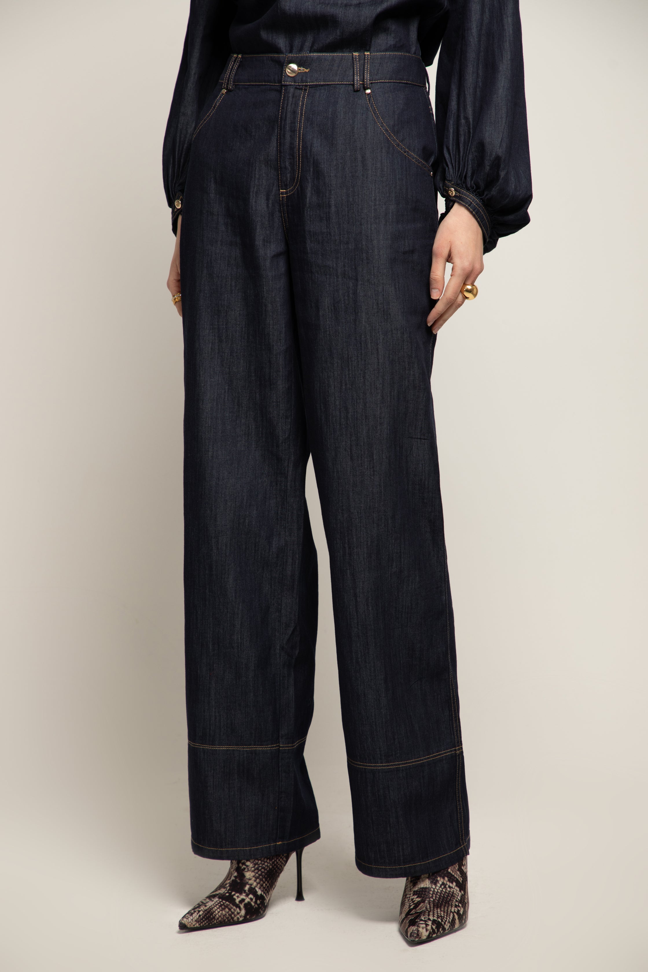 Jean JULES WIDE LEG en denim éco-responsable