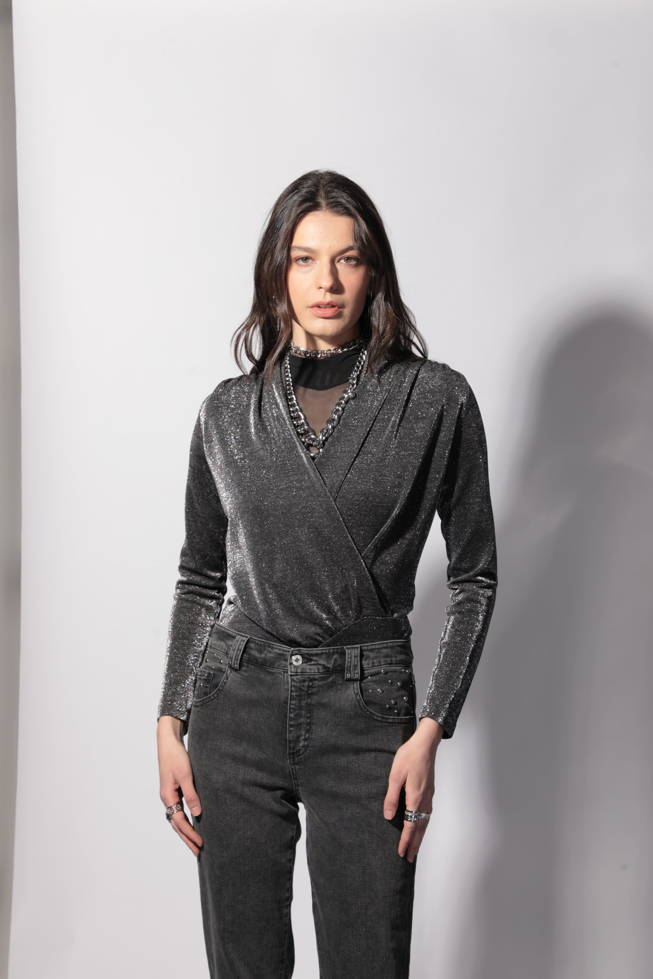 Top cache-coeur Stella silver