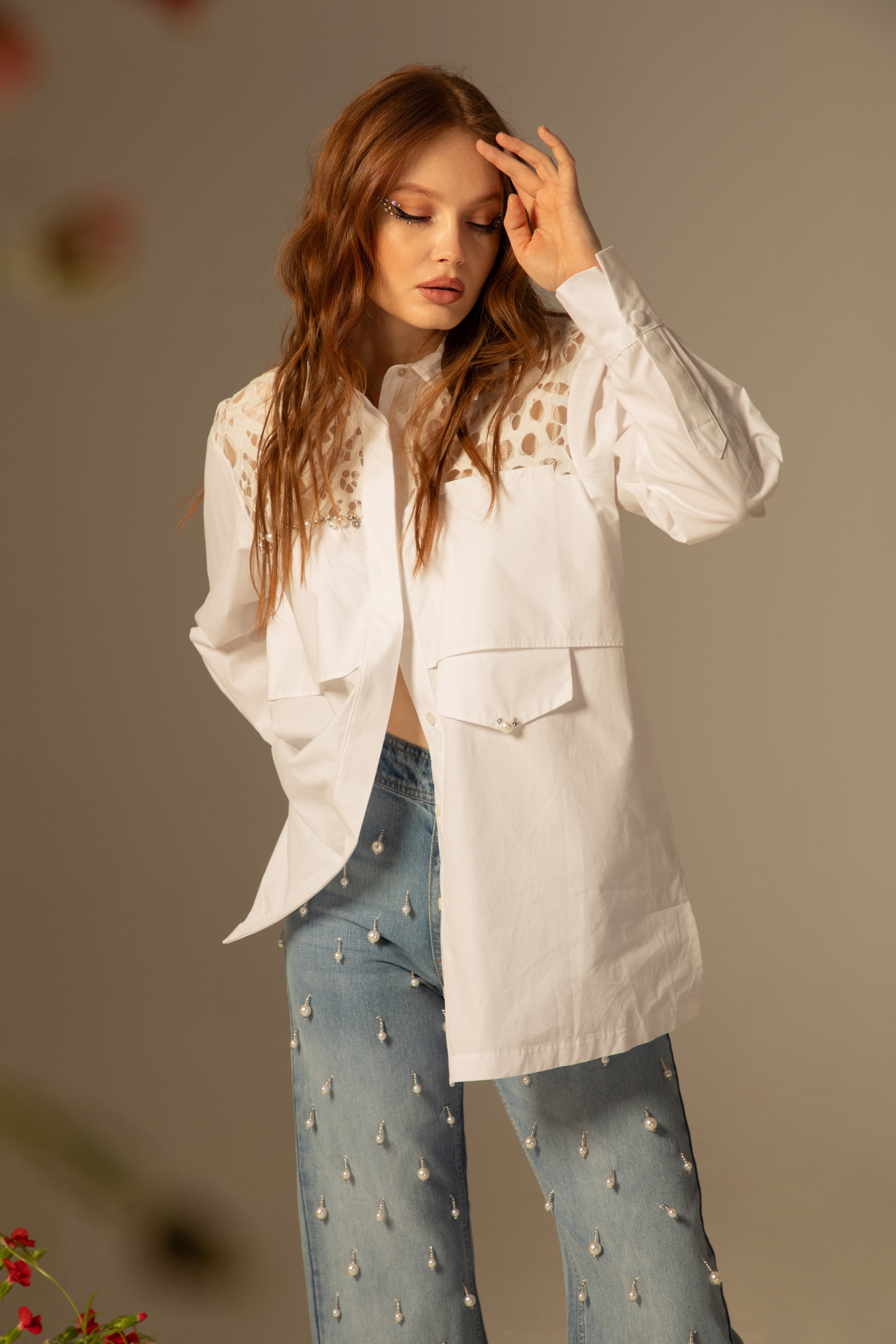 Chemise Kate - Détails Perlés