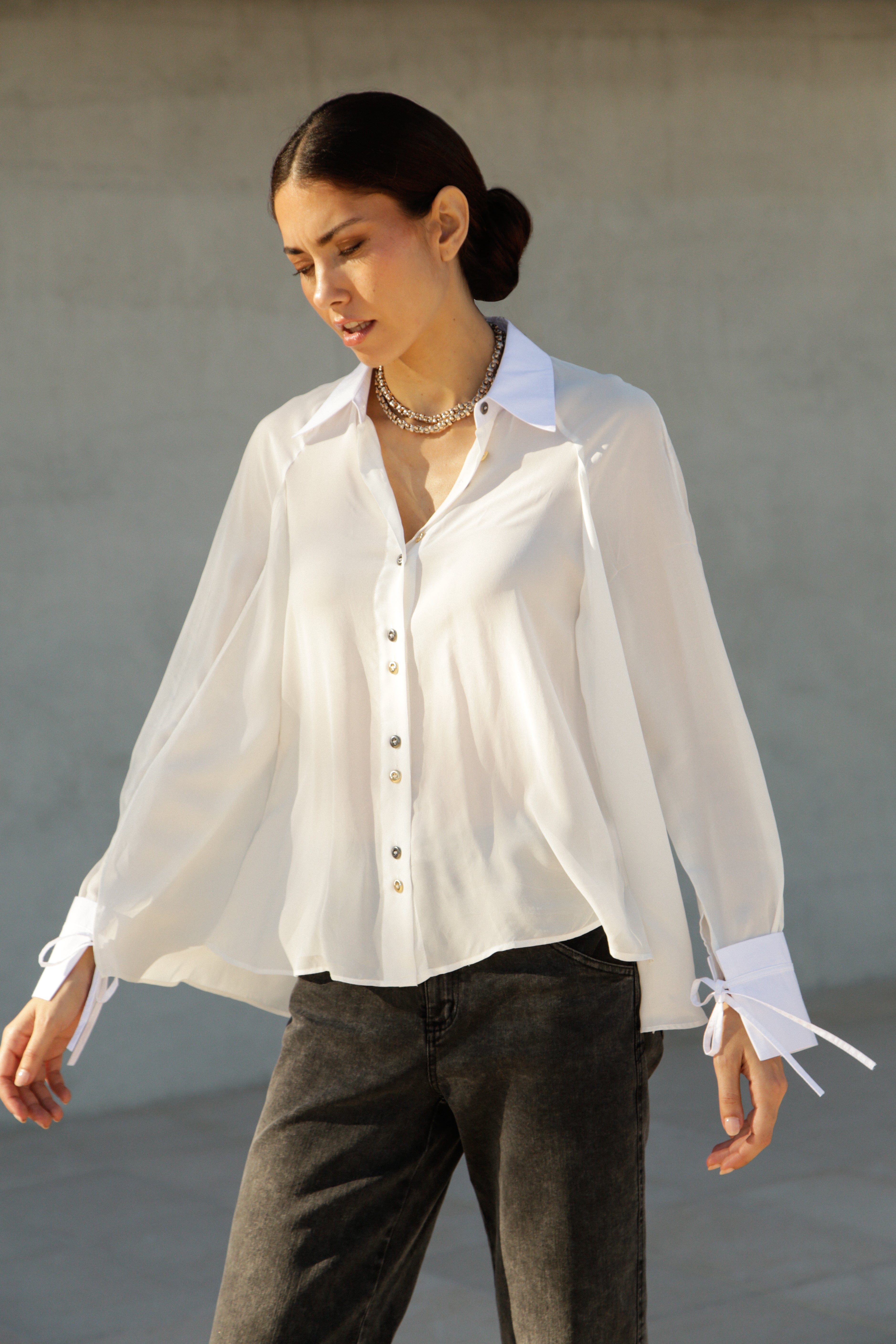 Chemisier Charline blanc en viscose
