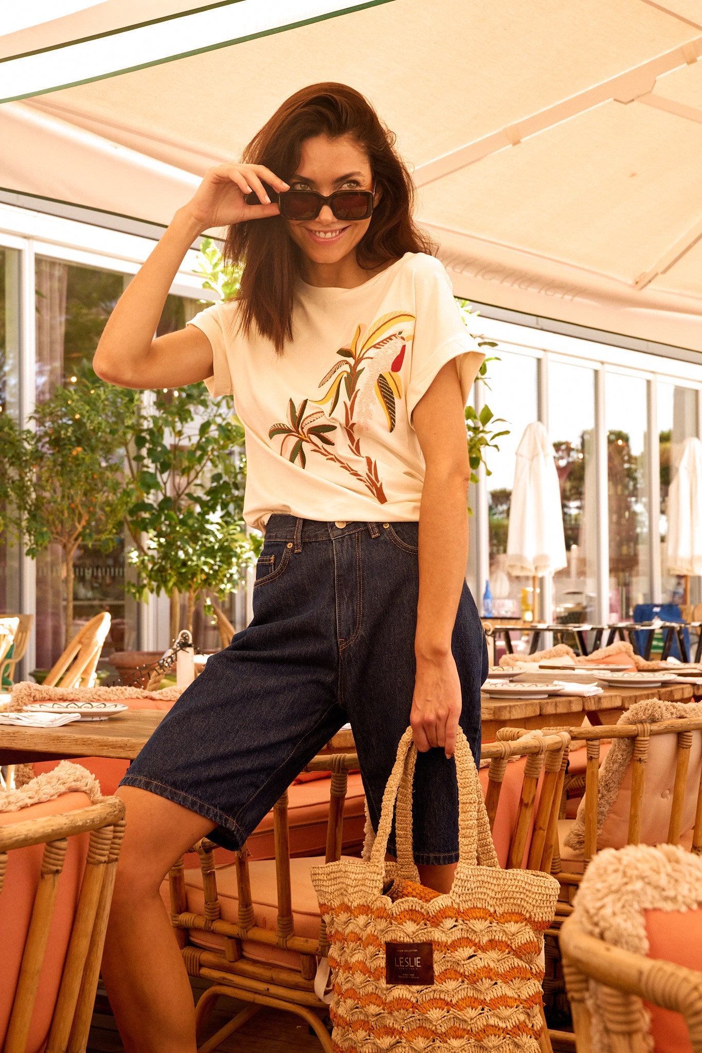 T-shirt Palma en jersey de viscose
