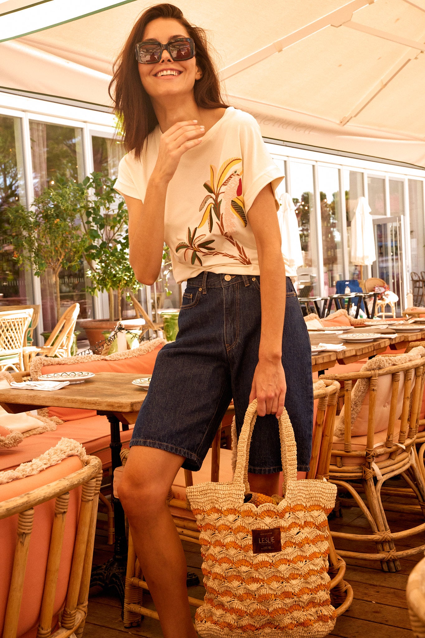 T-shirt Palma en jersey de viscose