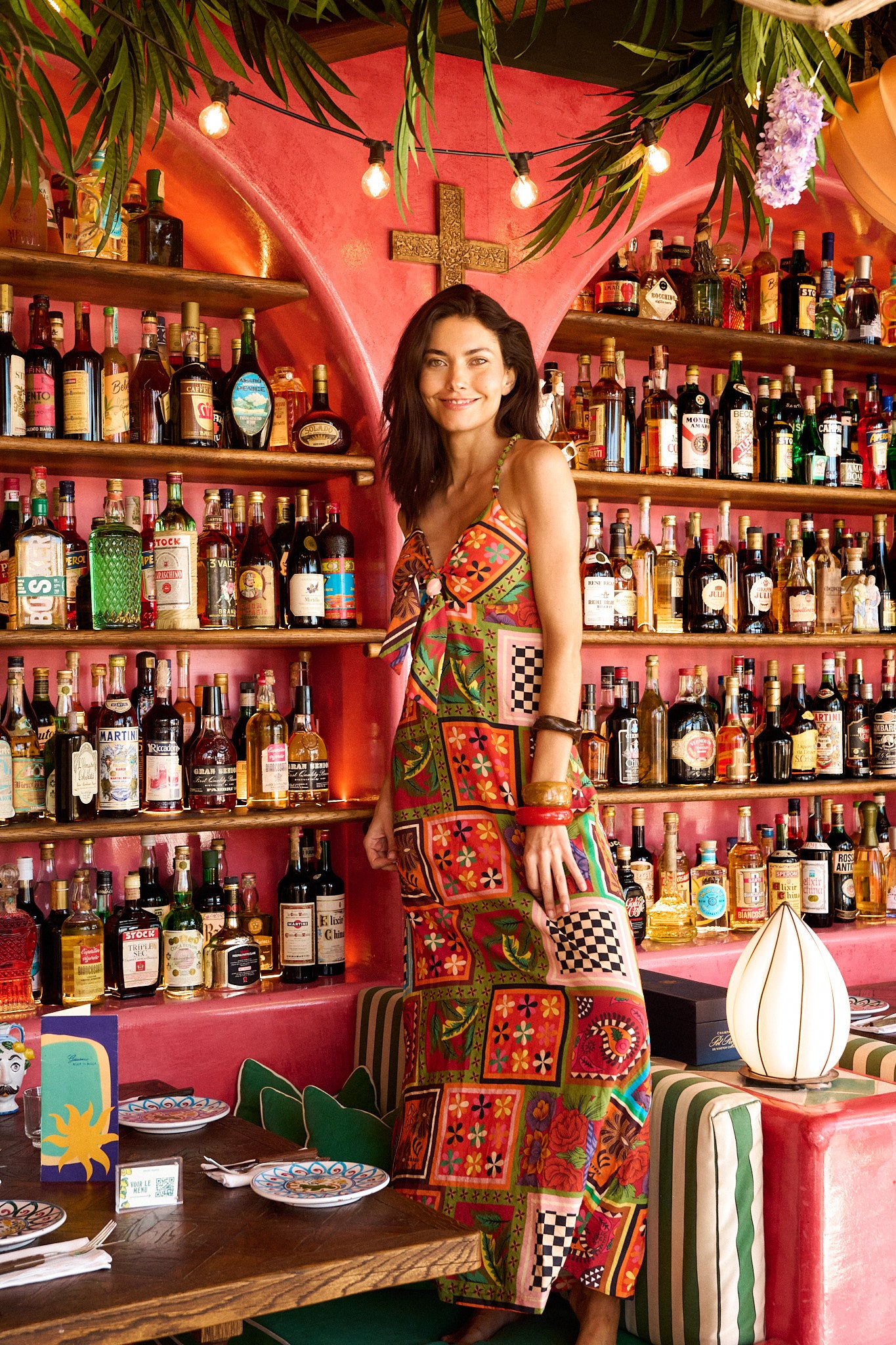 Robe longue en viscose - imprimé exclusif