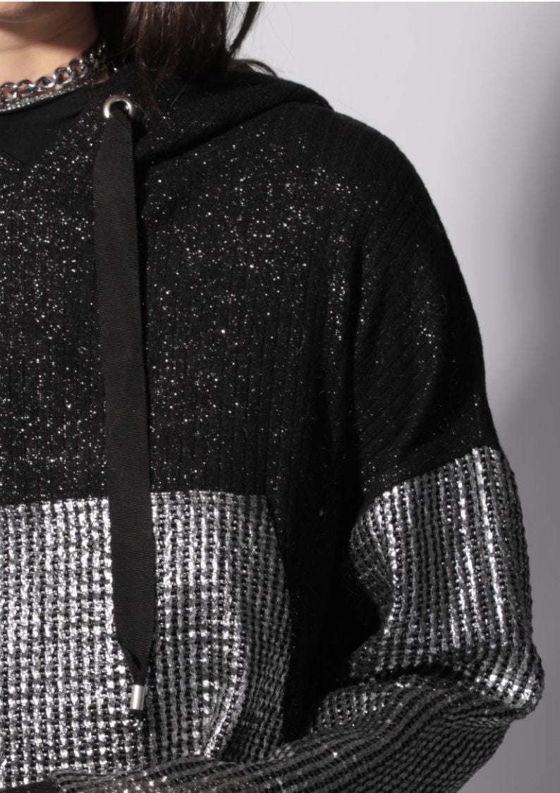 Sweat à capuche Lola Silver