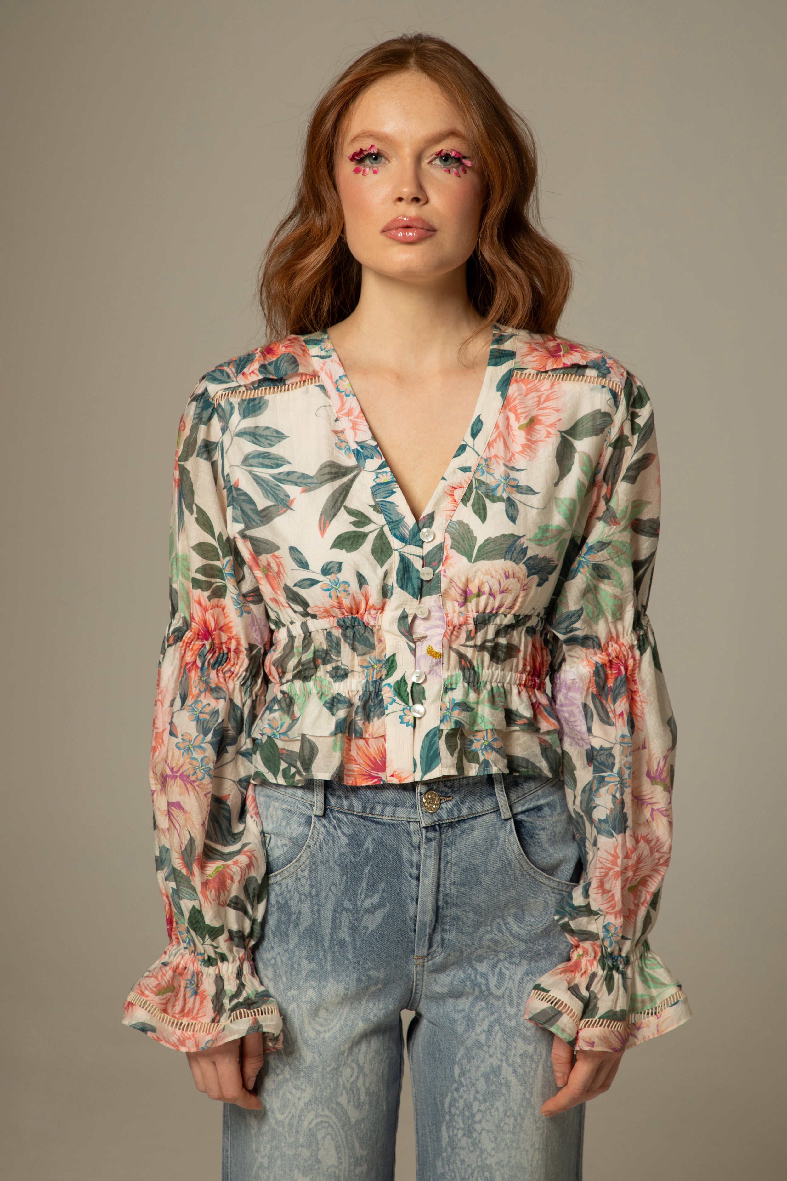 Blouse Bleuette - Détails smockés & volantés