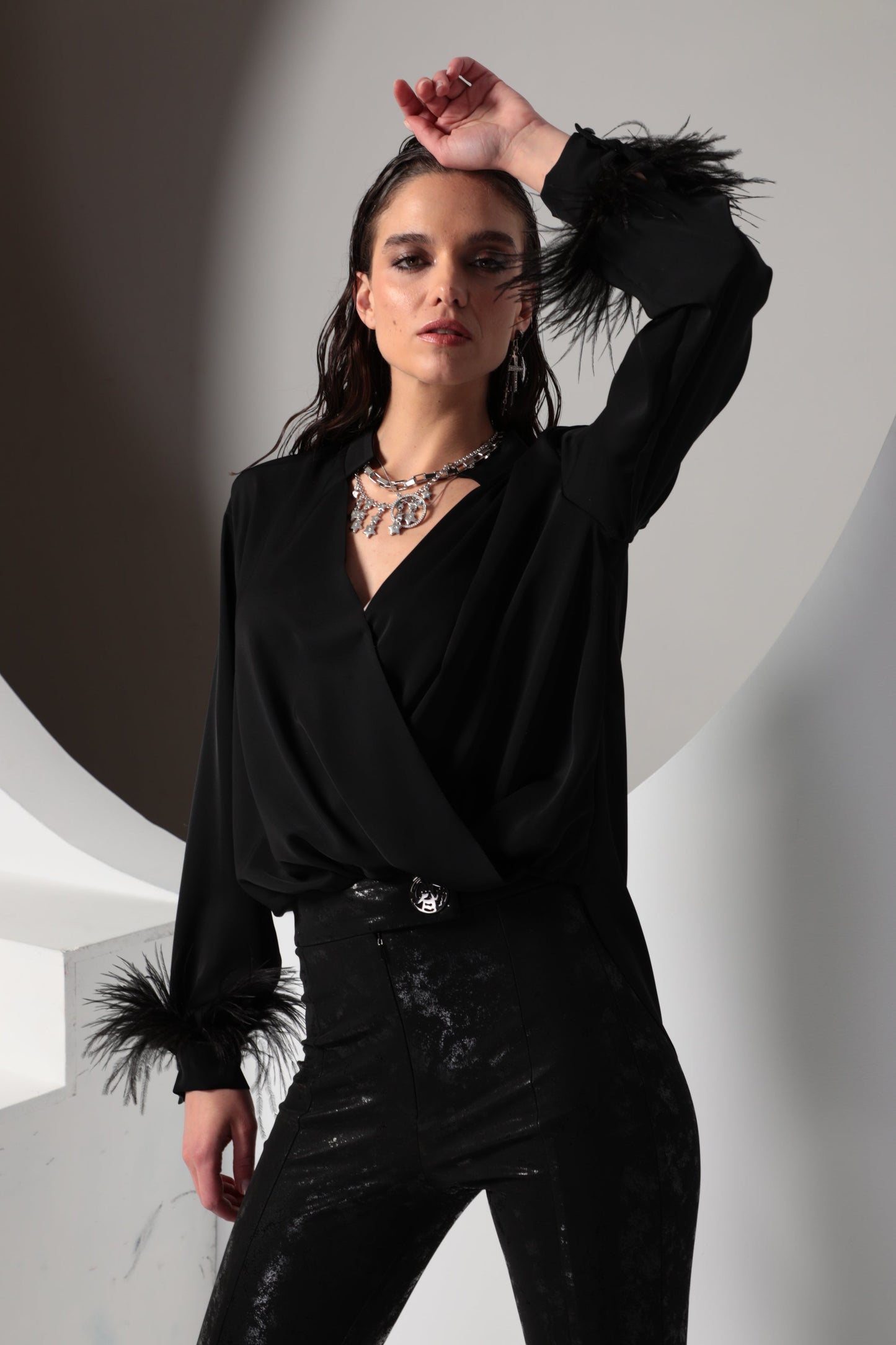 Blouse BETH - Pied de poule