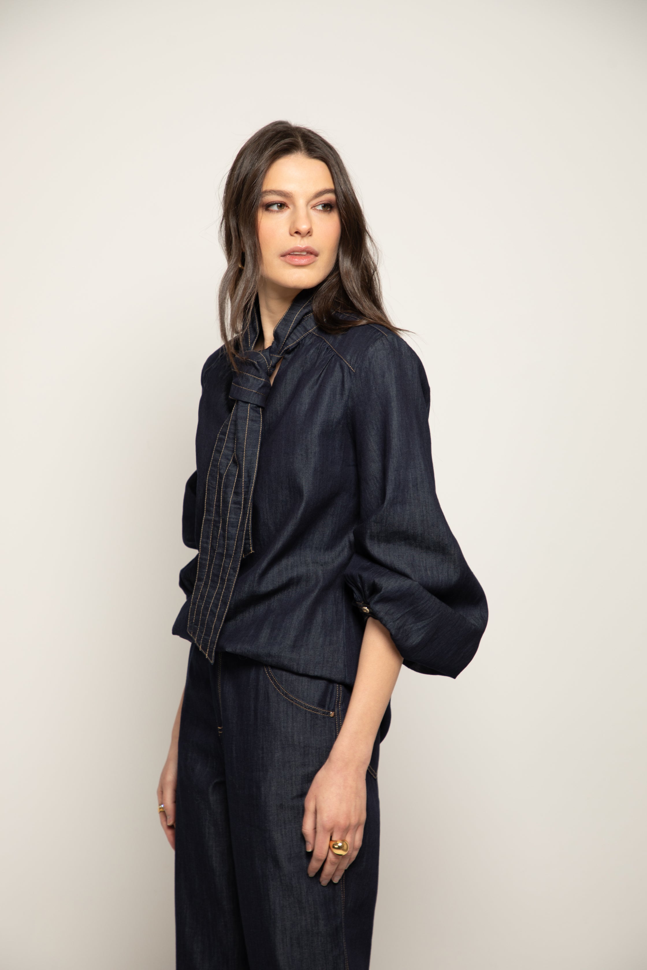 Blouse COLINE en jeans eco-responsable