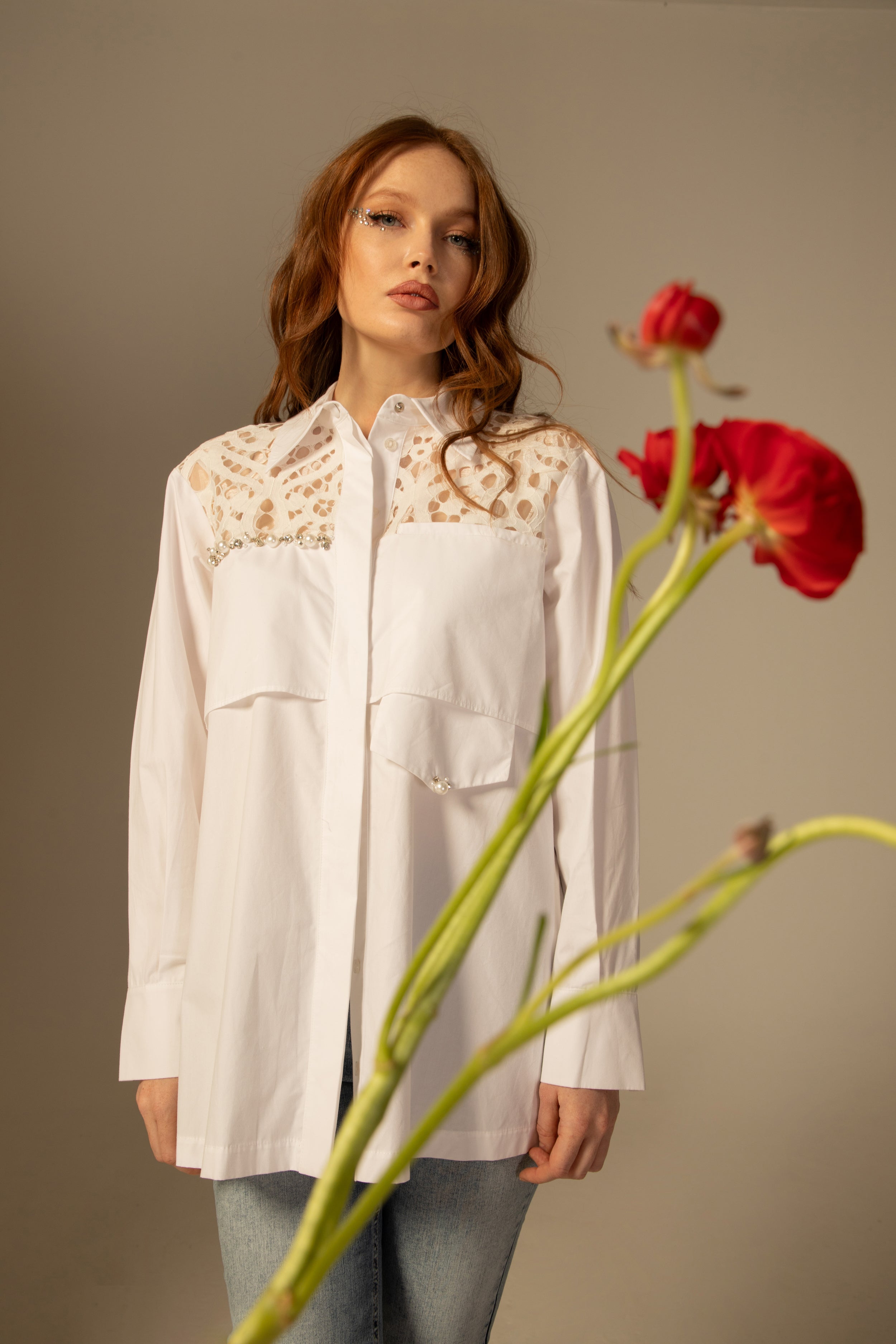 Chemise Kate - Détails Perlés