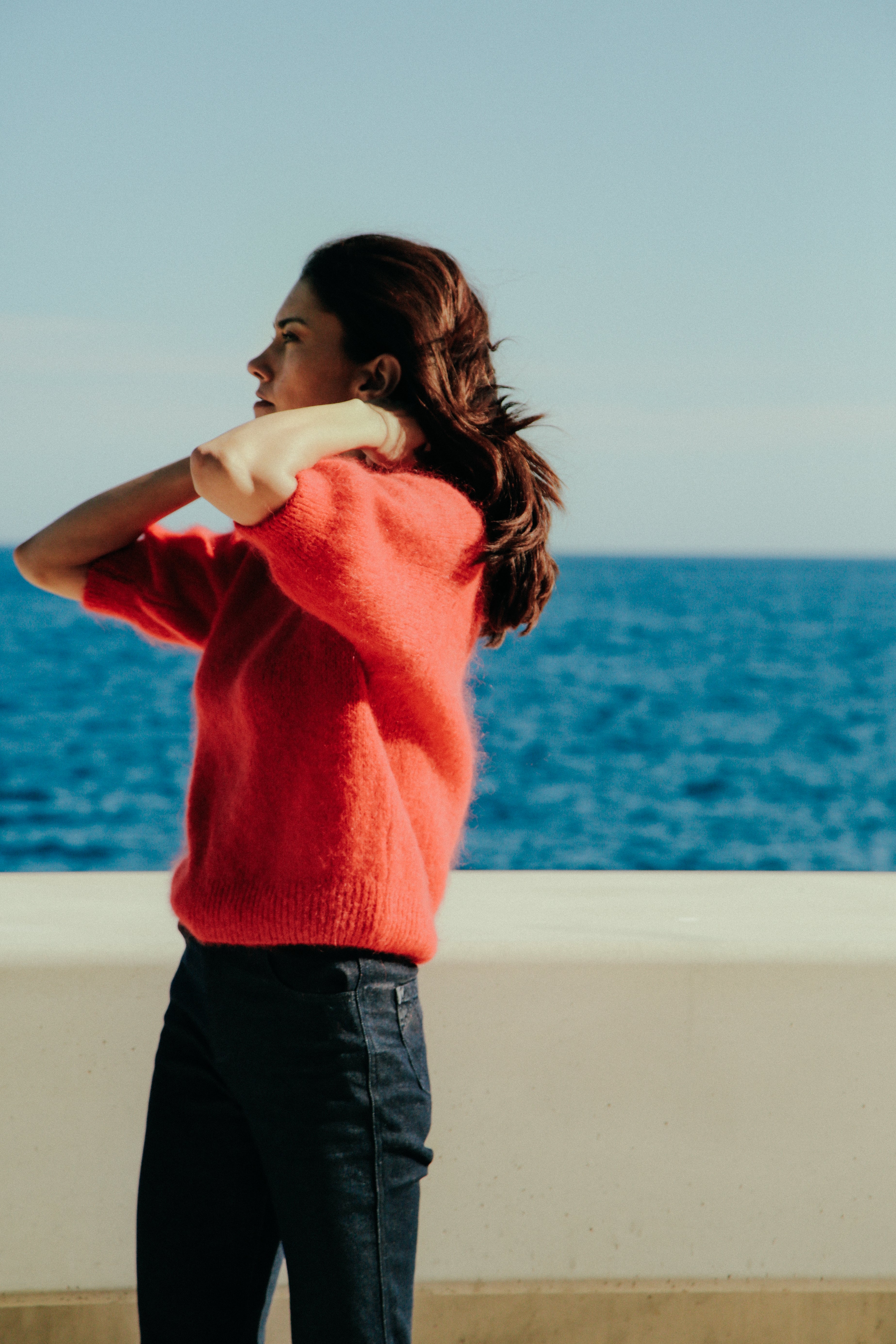 Pull Liza en mohair à manches courtes