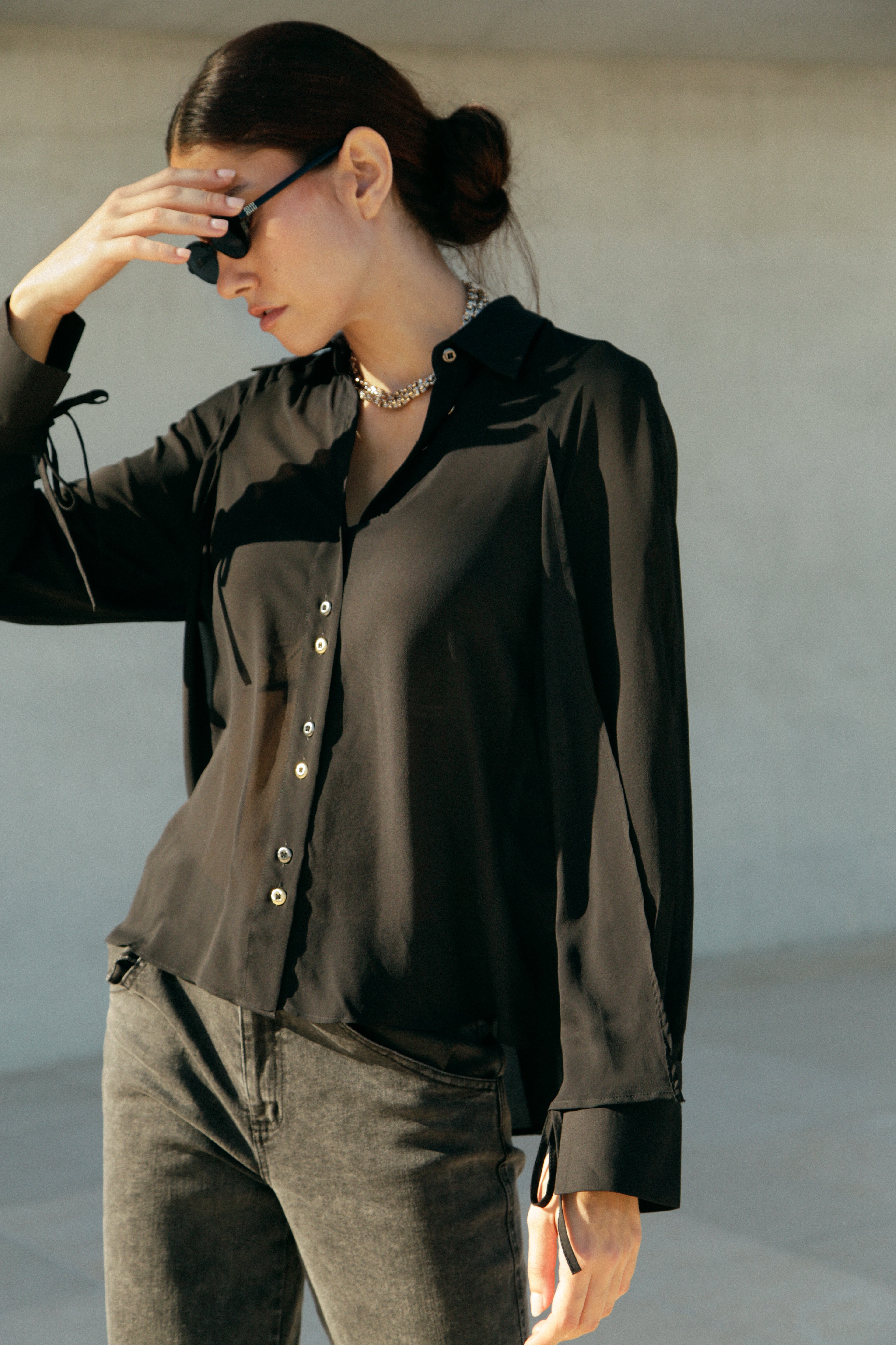 Chemisier Charline noir en viscose