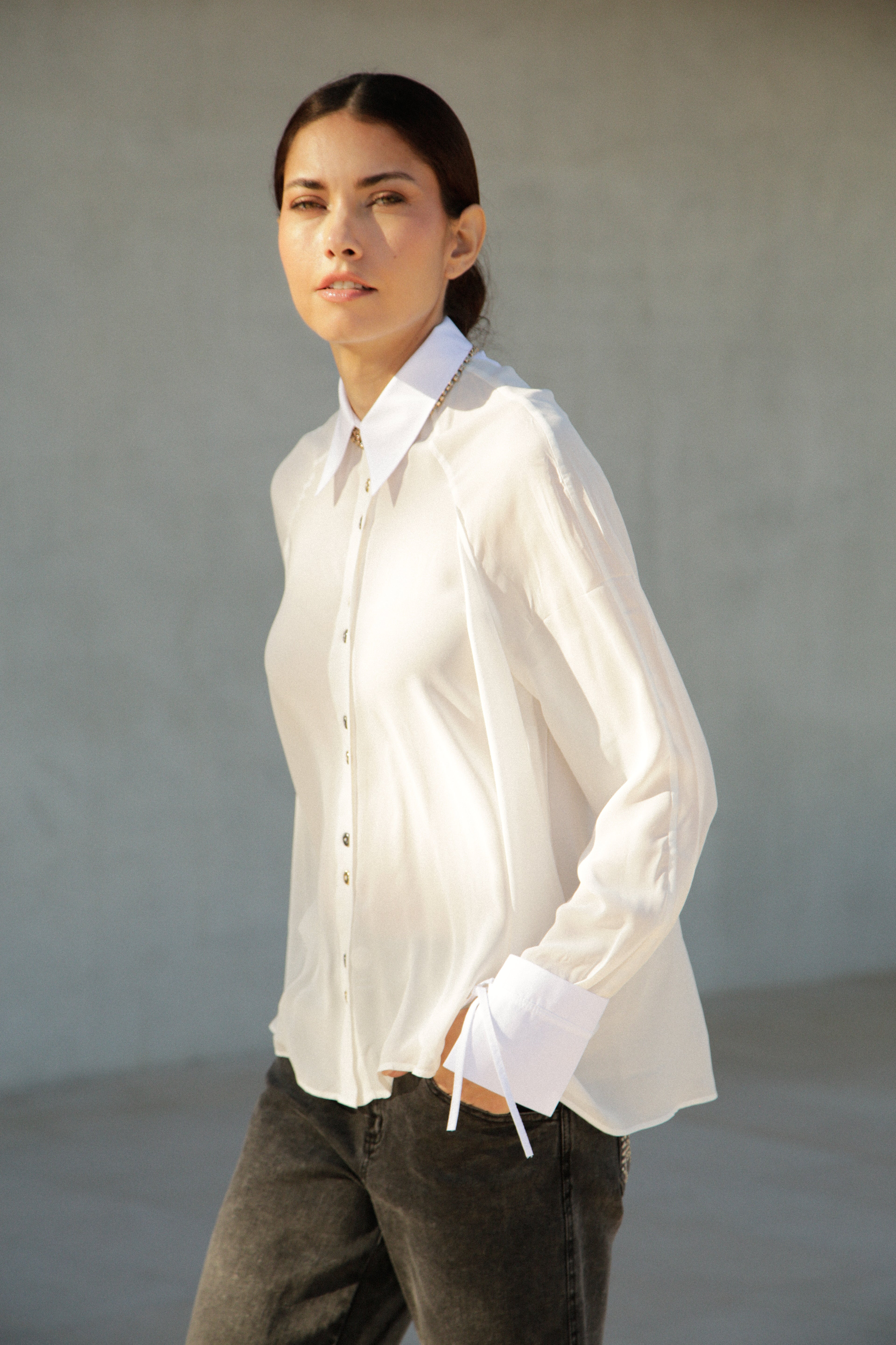 Chemisier Charline blanc en viscose